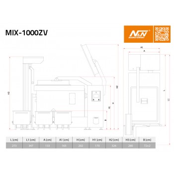 NADRATOWSKI Z kollu karıştırıcı Mix-1000Z NADRATOWSKI Z kollu karıştırıcı Mix-1000Z