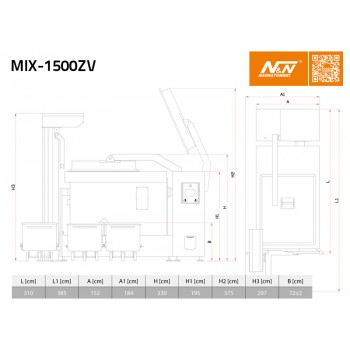 NADRATOWSKI Z kollu karıştırıcı Mix-1500Z NADRATOWSKI Z kollu karıştırıcı Mix-1500Z